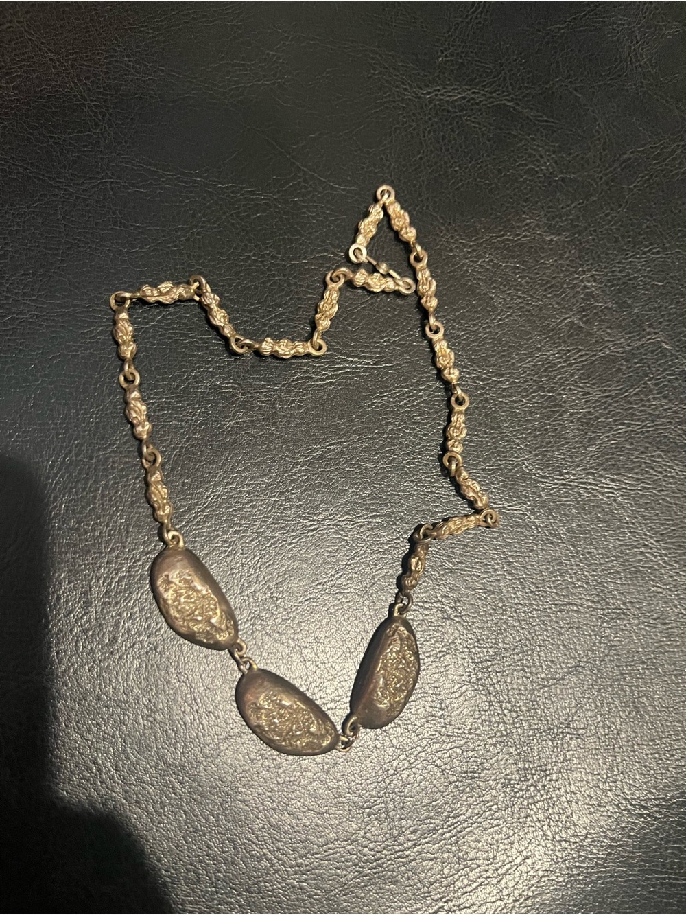 sterling silver brutalist necklace